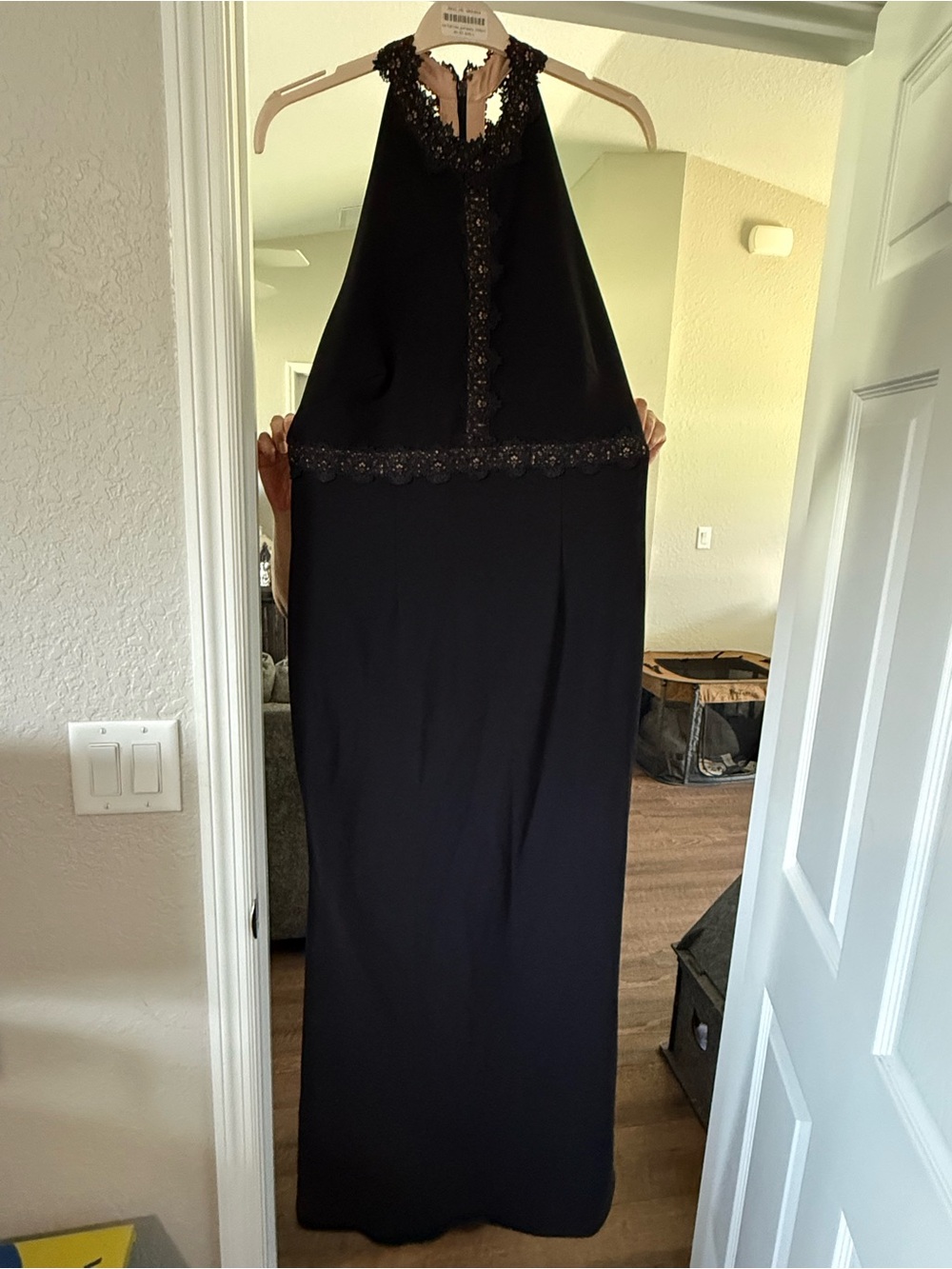 JS Collection, Black Halter Evening Gown